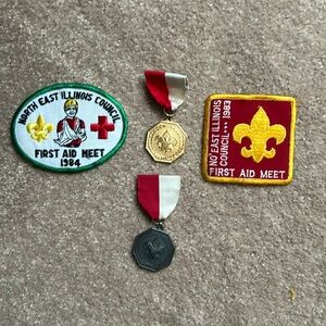 Vintage Boy Scout Medals and First Aid Patches